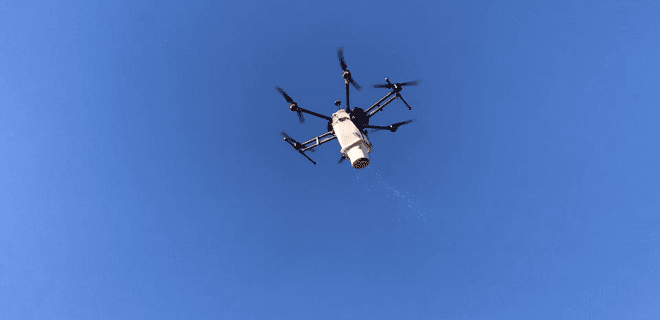 Drone releasing beneficials