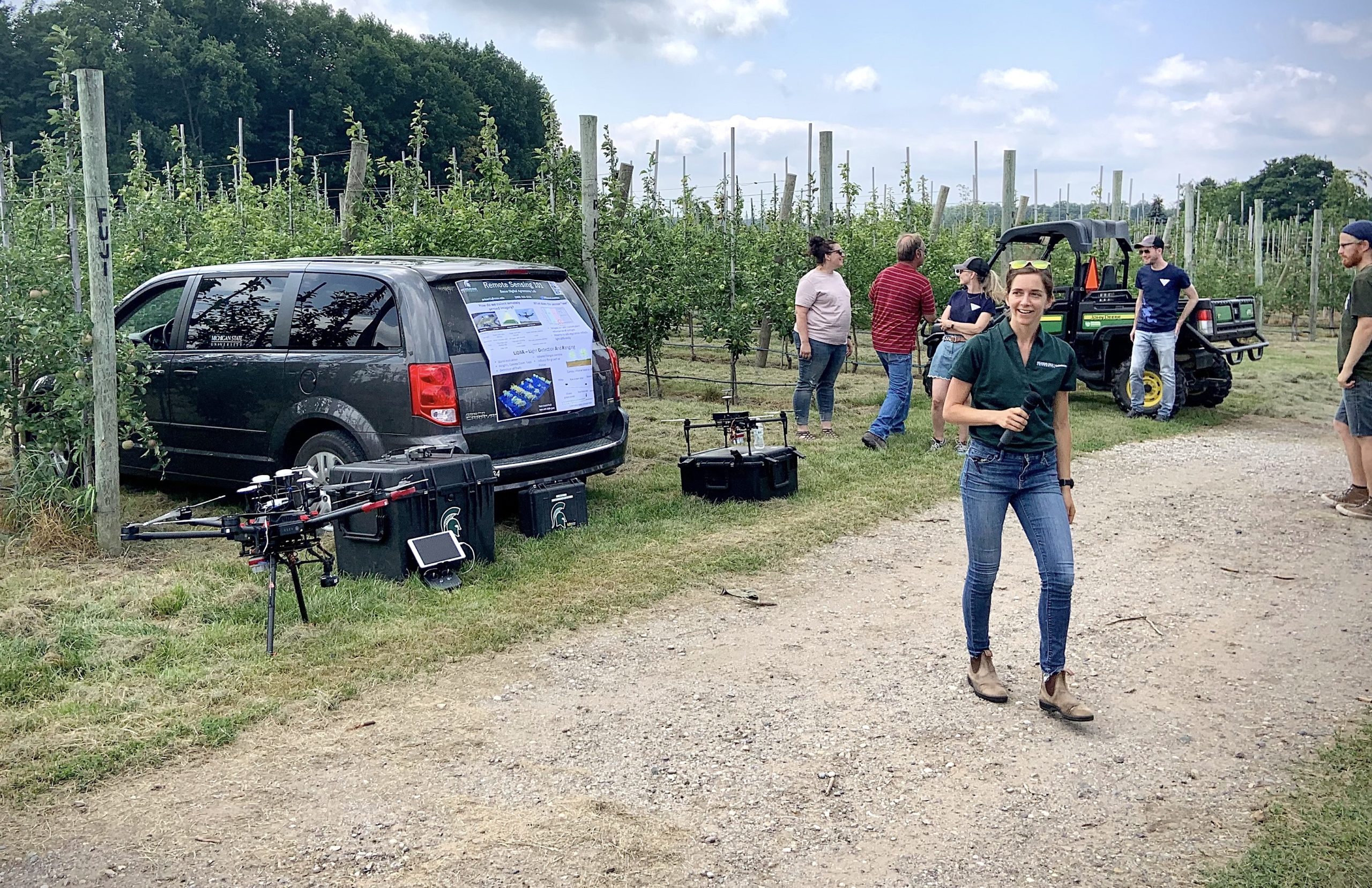 Anna Wallis, an apple production specialist for Michigan State University, led a session with presentations from several companies with products and data analysis services for precision agriculture. 