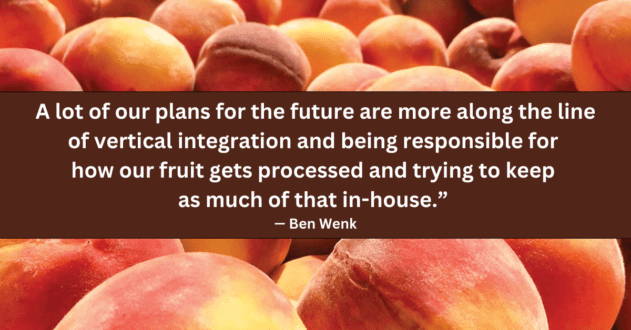 Quote from Ben Wenk of Three Springs Fruit Farm.