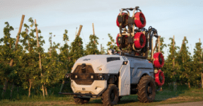 Robotics Plus equipment, Prospr, in an orchard. Photo courtesy of Robotics Plus.