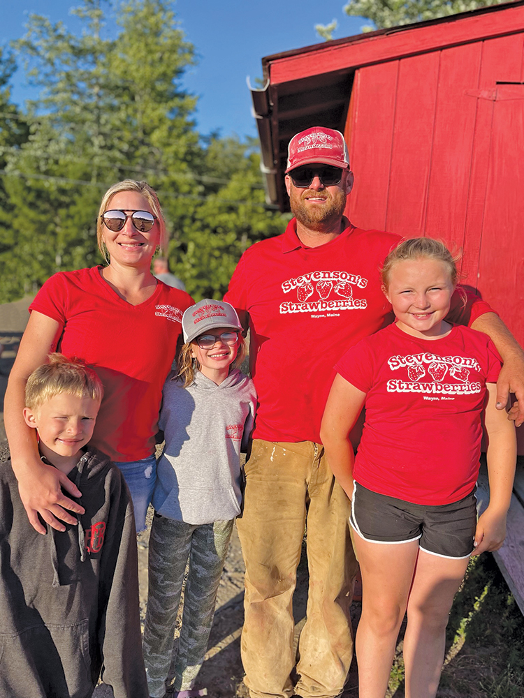 Tom Stevenson manages the strawberry side of the farm, and he runs it with his wife Ashely and children Hadley, Hannah and Ford. Photos courtesy of Tom Stevenson. 