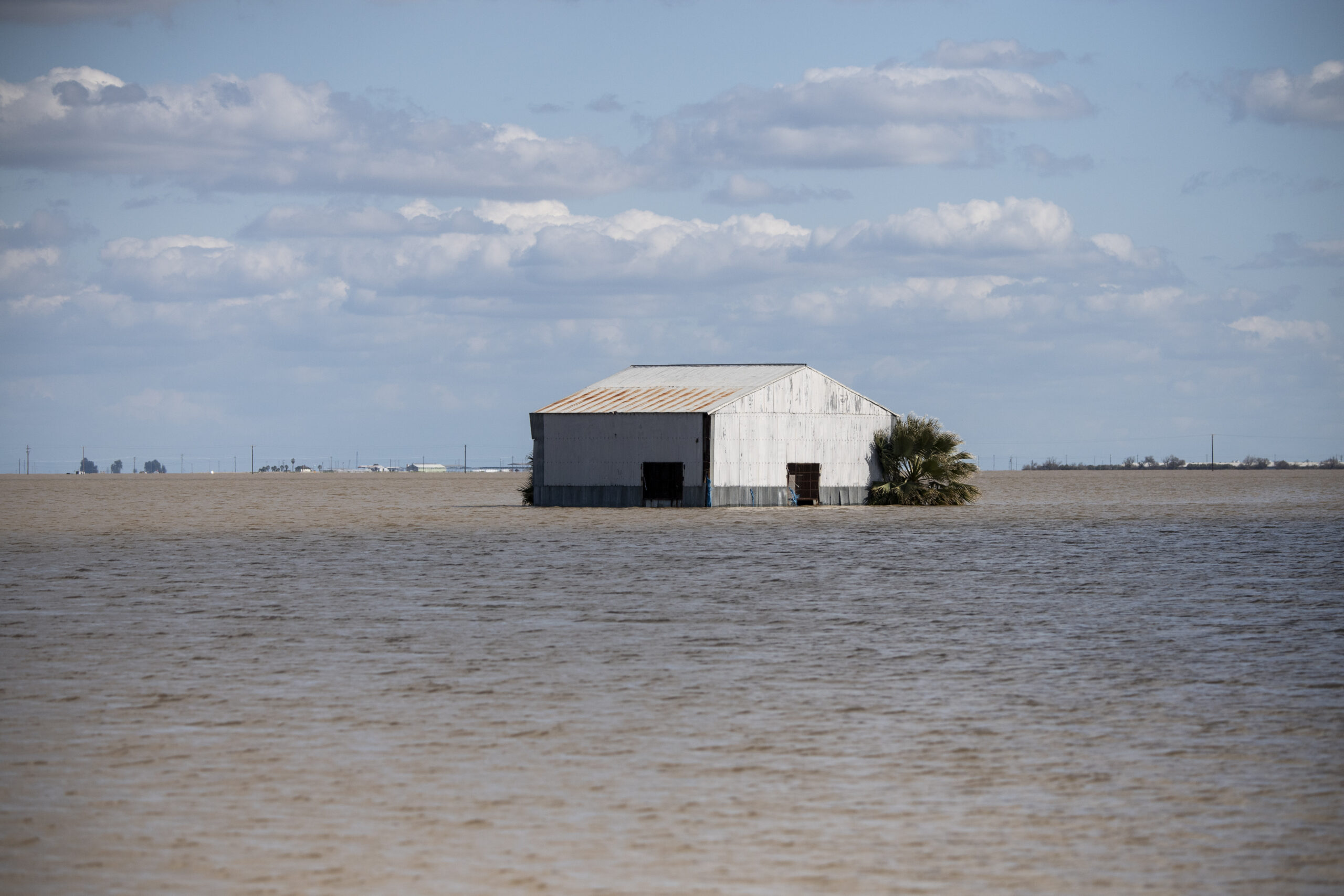 Floodwaters damaged fields and property south of Corcoran.