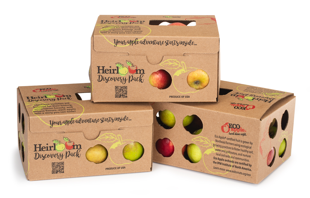 New heirloom apple discovery pack showcases eco-friendly packaging