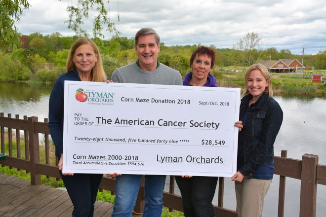 Lyman Orchards donates $28,549 to the American Cancer Society
