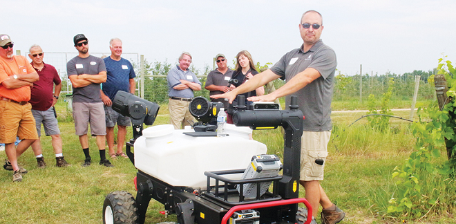 MSU researches drones to control vineyard pests