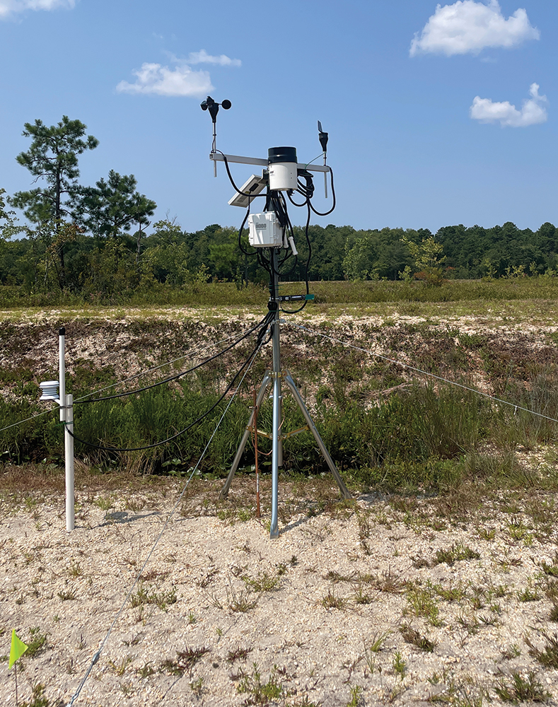 Weather stations play an integral role in monitoring conditions. Photo by Debbie Eisele.