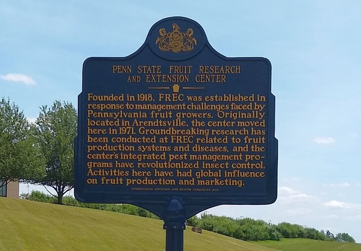 New state historical marker highlights legacy of Penn State fruit research