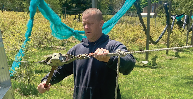 Mother, Marine son take over blueberry farm nestled in city