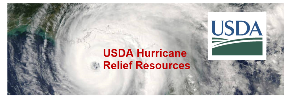 hurricane disaster relief resources USDA
