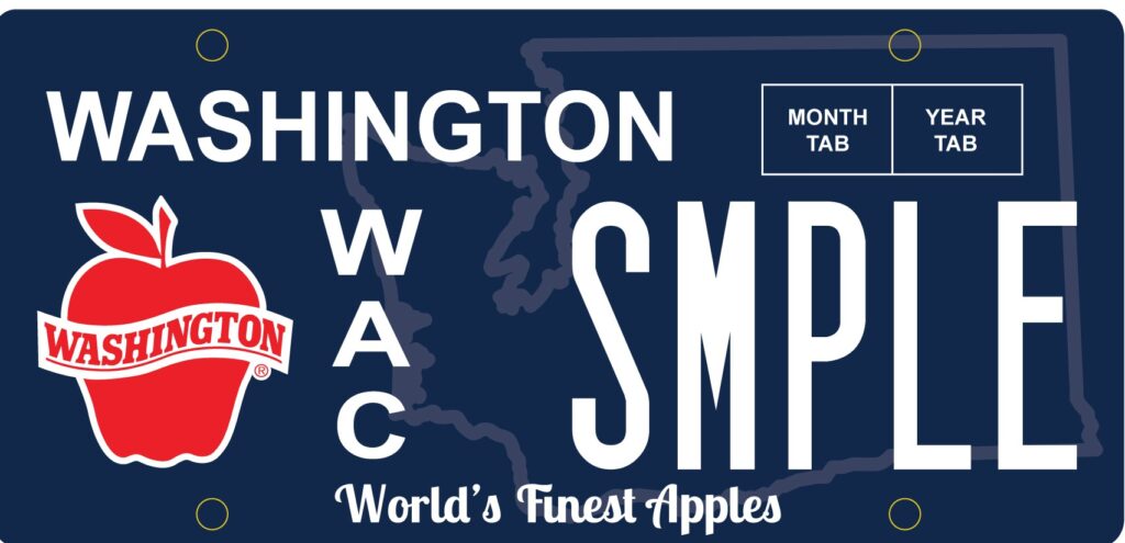 Successful first year reported for Washington apples license plates