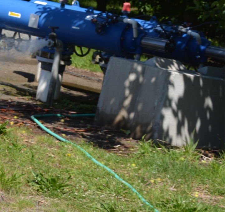 Figure 2. Garden hose attached to filtration system.