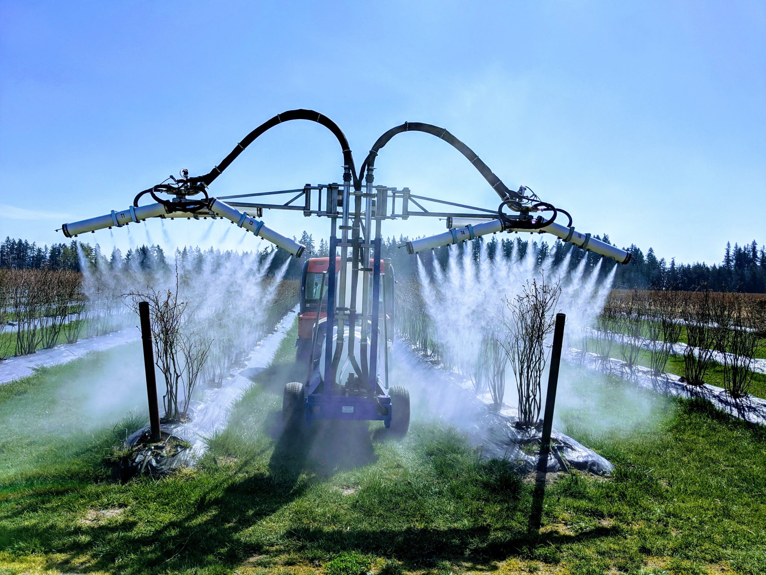 Innovative spraying technology can help manage pests and diseases threats. Photo courtesy of OnTarget Spray Systems.